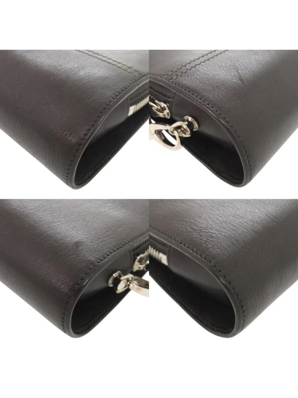 Bvlgari Logo Leather Black Clutch